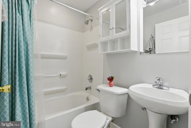 9901 Airedale Ct, Bristow, VA 20136 - bathroom with shower / tub combo with curtain and toilet