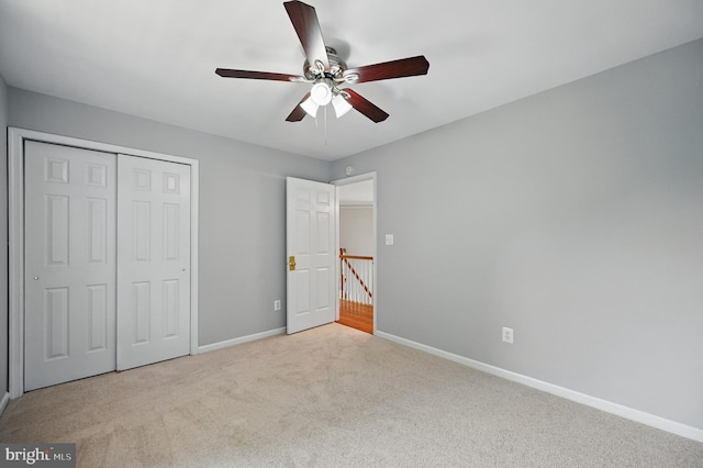 10861 Hunter Gate Way, Reston, VA 20194 - unfurnished bedroom featuring carpet floors, a closet, and ceiling fan