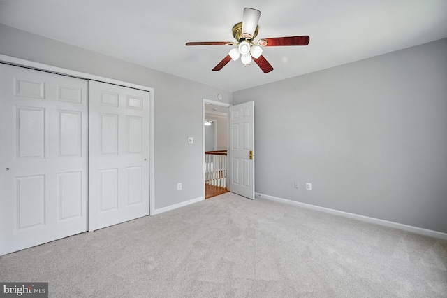 10861 Hunter Gate Way, Reston, VA 20194 - unfurnished bedroom with carpet flooring, a closet, and ceiling fan