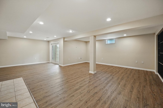 10861 Hunter Gate Way, Reston, VA 20194 - below grade area featuring wood finished floors and recessed lighting