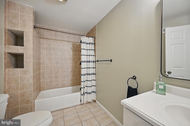 10861 Hunter Gate Way, Reston, VA 20194 - bathroom featuring tile patterned flooring, vanity, and shower / bath combination with curtain