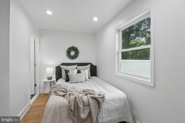 405 Calvin Ave, Baltimore, MD 21218 - bedroom featuring light wood-style flooring, recessed lighting, and baseboards