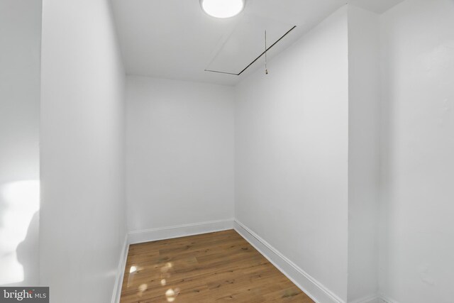 405 Calvin Ave, Baltimore, MD 21218 - spacious closet with attic access and wood finished floors