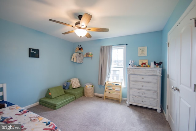 316 Pochards Ct, Martinsburg, WV 25403 - carpeted bedroom with baseboards and a ceiling fan