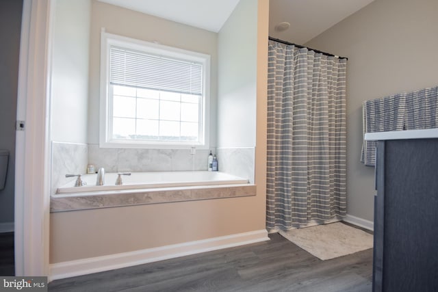 316 Pochards Ct, Martinsburg, WV 25403 - bathroom with a garden tub and wood finished floors