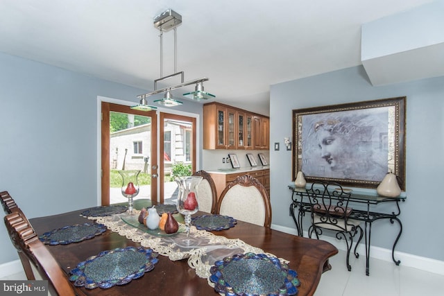 2500 Edge Hill Rd, Huntingdon Valley, PA 19006 - dining room featuring baseboards and french doors