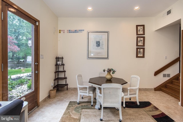 2500 Edge Hill Rd, Huntingdon Valley, PA 19006 - dining room featuring stairs and recessed lighting