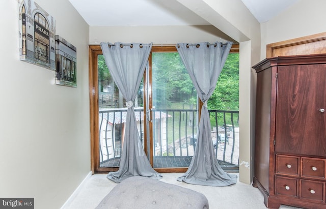 2500 Edge Hill Rd, Huntingdon Valley, PA 19006 - carpeted bedroom with access to exterior and baseboards