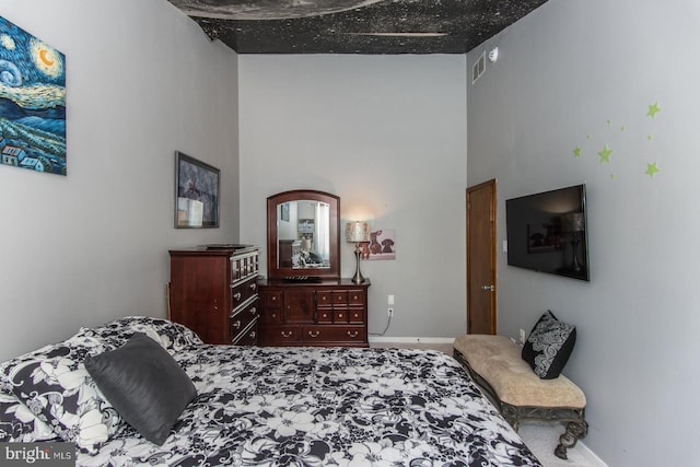 2500 Edge Hill Rd, Huntingdon Valley, PA 19006 - bedroom with carpet flooring, a high ceiling, and baseboards