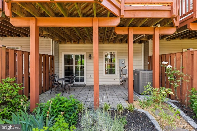 13512 Turquoise Ln, Herndon, VA 20170 - property entrance featuring central AC unit and a patio