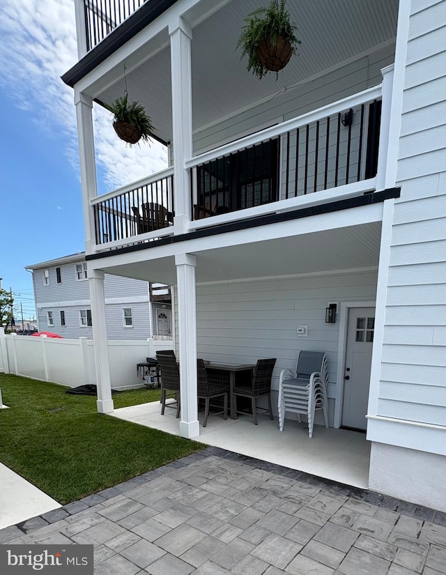 4112 Park Blvd Unit G, Wildwood, NJ 08260 - rear view of property featuring a balcony and a patio area