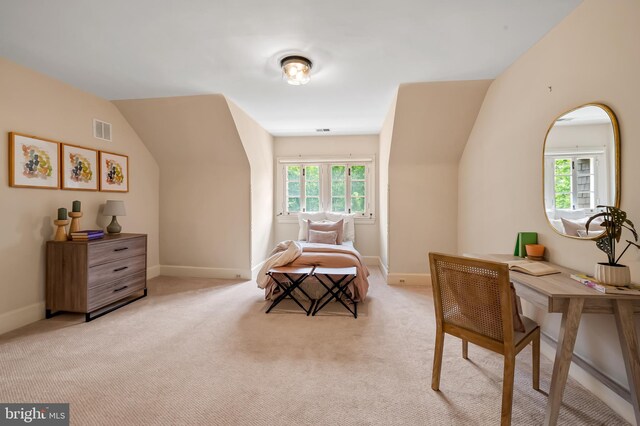 3 Devon Hill Rd Unit D4, Baltimore, MD 21210 - office space with healthy amount of natural light, light carpet, baseboards, and lofted ceiling