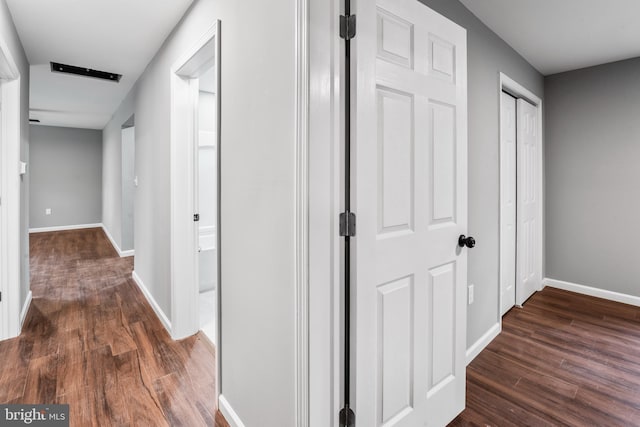 156 Dennis Ave, Browns Mills, NJ 08015 - hall featuring baseboards and dark wood-style floors