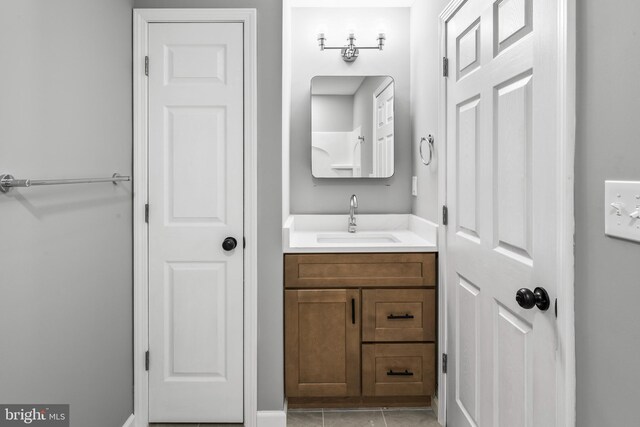 156 Dennis Ave, Browns Mills, NJ 08015 - bathroom featuring vanity and tile patterned flooring