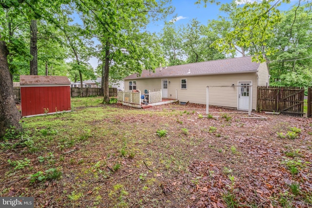 156 Dennis Ave, Browns Mills, NJ 08015 - back of property with a fenced backyard and a deck