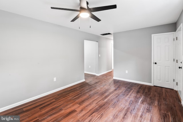 156 Dennis Ave, Browns Mills, NJ 08015 - empty room with ceiling fan, wood finished floors, and baseboards