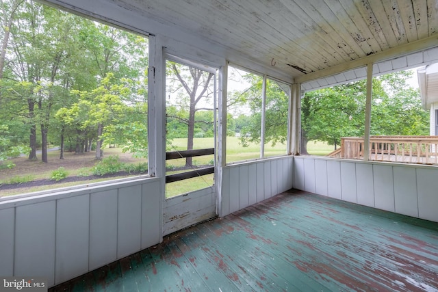 77 Alloway Friesburg Rd, Alloway, NJ 08001 - unfurnished sunroom with view of wooded area