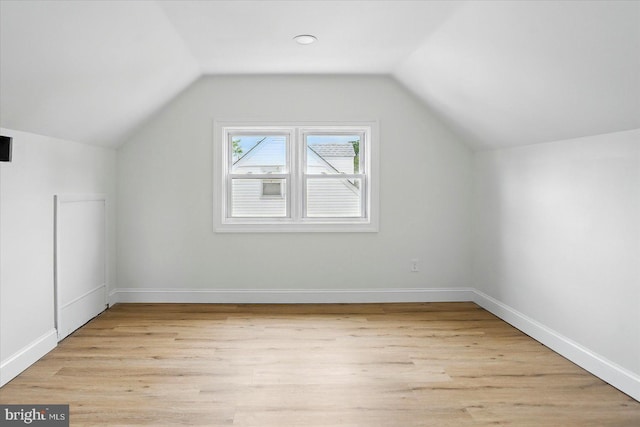 12 N Hawthorne Rd N, Middle River, MD 21220 - additional living space featuring light wood-type flooring, lofted ceiling, and baseboards
