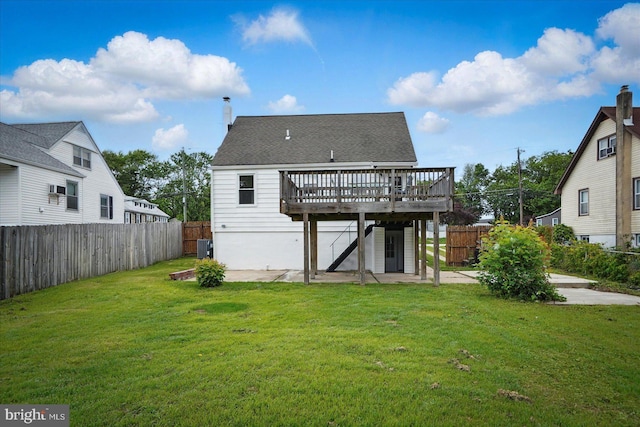 12 N Hawthorne Rd N, Middle River, MD 21220 - back of property featuring a patio area and a wooden deck