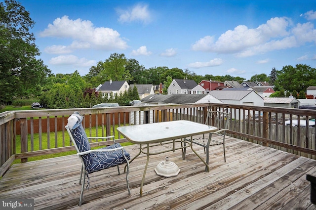 12 N Hawthorne Rd N, Middle River, MD 21220 - deck with a residential view and outdoor dining area