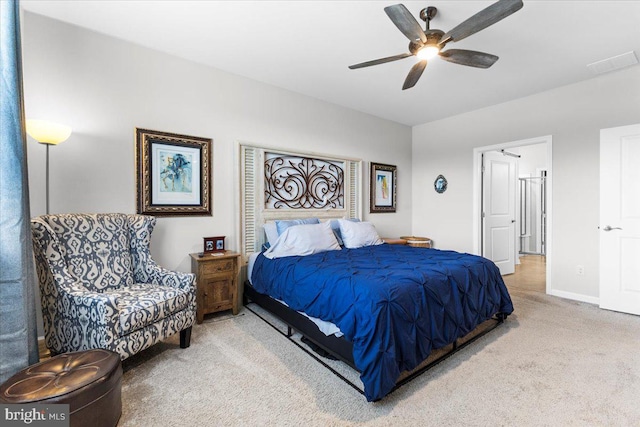 8051 Keystone Dr, Breinigsville, PA 18031 - bedroom featuring carpet, baseboards, and ceiling fan