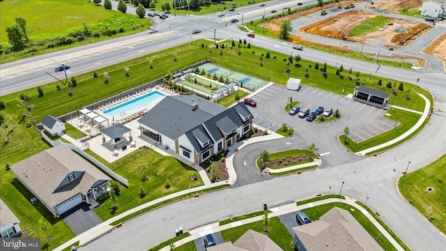 8051 Keystone Dr, Breinigsville, PA 18031 - drone / aerial view of a pool