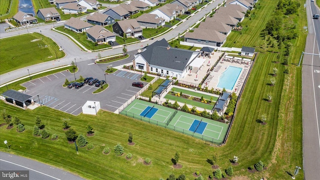 8051 Keystone Dr, Breinigsville, PA 18031 - aerial view of property and surrounding area with a pool area