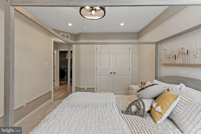TBB Fontana Circle Whitehall Ii, Martinsburg, WV 25403 - carpeted bedroom with a closet, recessed lighting, and washer / clothes dryer