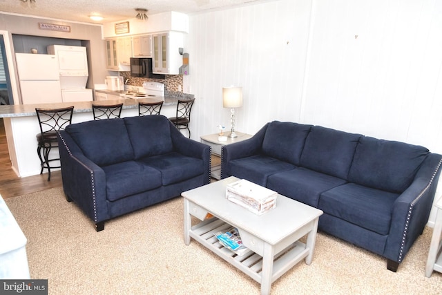 17 139th St Unit 105, Ocean City, MD 21842 - living room with stacked washer and clothes dryer
