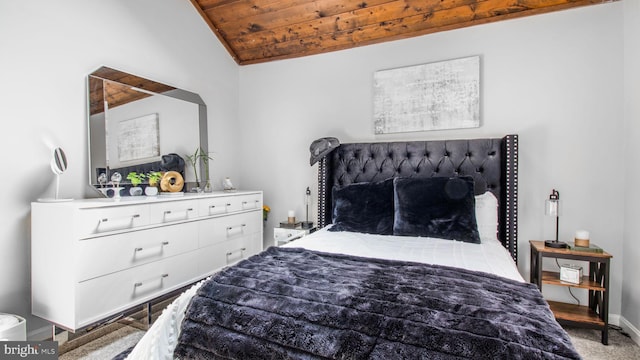 11500 Golden Post Ln, Gaithersburg, MD 20878 - bedroom with vaulted ceiling, carpet, baseboards, and wooden ceiling