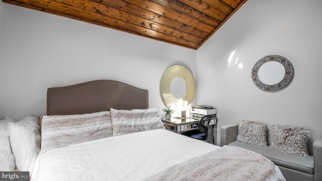 11500 Golden Post Ln, Gaithersburg, MD 20878 - bedroom with wooden ceiling and lofted ceiling