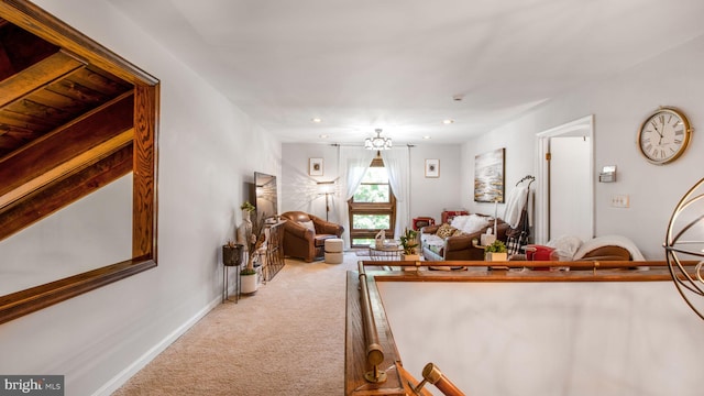 11500 Golden Post Ln, Gaithersburg, MD 20878 - carpeted living area featuring baseboards and recessed lighting