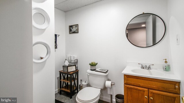 11500 Golden Post Ln, Gaithersburg, MD 20878 - bathroom with vanity, toilet, and baseboards