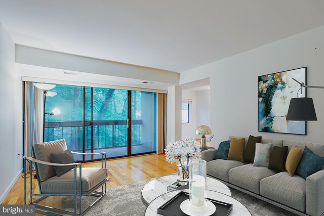 11729 Ledura Ct Unit 202, Reston, VA 20191 - living area with wood finished floors