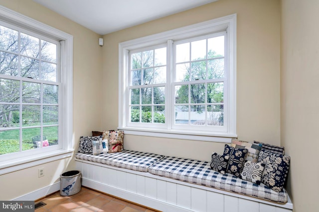 528 E Center Ave, Newtown, PA 18940 - sitting room with healthy amount of natural light, light tile patterned floors, and baseboards