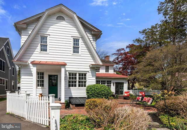 528 E Center Ave, Newtown, PA 18940 - back of property with a standing seam roof, metal roof, and a gambrel roof
