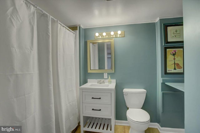 4406 Old National Pike, Middletown, MD 21769 - bathroom featuring toilet, vanity, and a shower with shower curtain