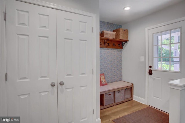 4406 Old National Pike, Middletown, MD 21769 - mudroom featuring light wood-style flooring, recessed lighting, and baseboards