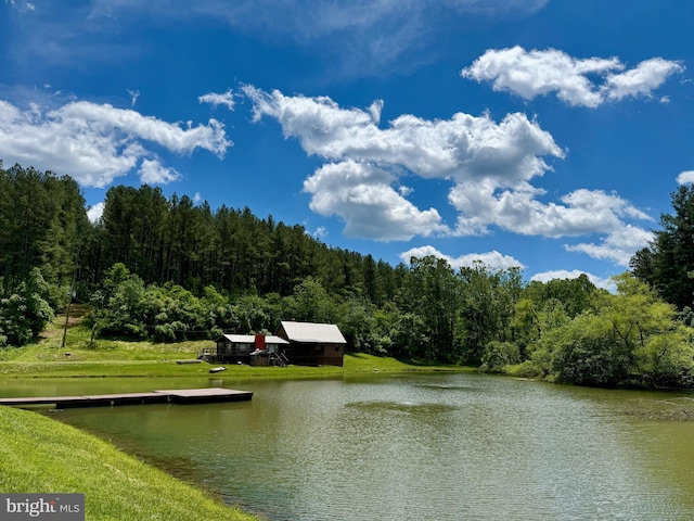 1263 Thompson Hollow Rd, Bentonville, VA 22610 - water view featuring a heavily wooded area