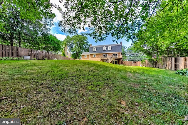 8007 Lewinsville Rd, Mclean, VA 22102 - view of yard featuring stairway and a deck