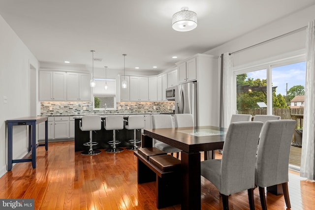 255 Summit Ave, Conshohocken, PA 19428 - dining space featuring light wood finished floors and recessed lighting