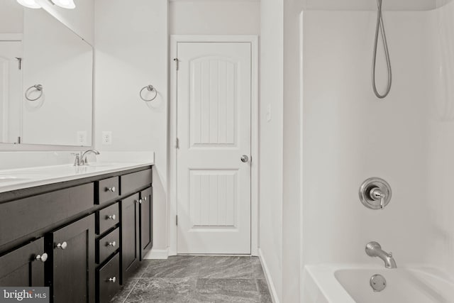 255 Summit Ave, Conshohocken, PA 19428 - full bathroom with double vanity, shower / washtub combination, and baseboards