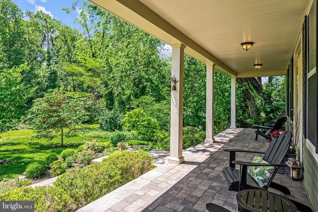 1165 Fulling Mill Ln, Haddon Heights, NJ 08035 - view of patio featuring view of scattered trees