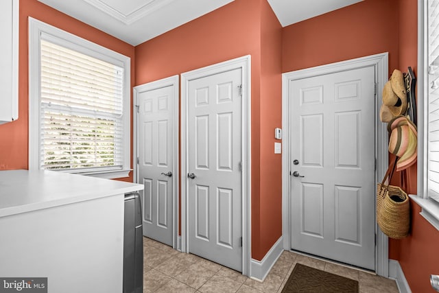 1165 Fulling Mill Ln, Haddon Heights, NJ 08035 - foyer entrance featuring light tile patterned floors and baseboards