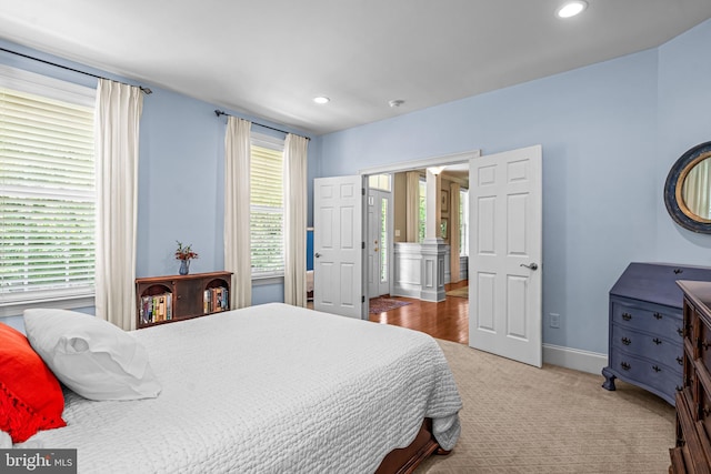 1165 Fulling Mill Ln, Haddon Heights, NJ 08035 - bedroom with light carpet and recessed lighting