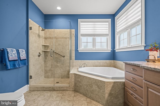 1165 Fulling Mill Ln, Haddon Heights, NJ 08035 - bathroom featuring healthy amount of natural light, a bath, tile patterned flooring, and a shower stall