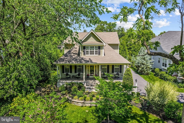 1165 Fulling Mill Ln, Haddon Heights, NJ 08035 - view of front of property featuring roof with shingles and a porch