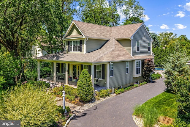 1165 Fulling Mill Ln, Haddon Heights, NJ 08035 - view of front of property with roof with shingles and covered porch