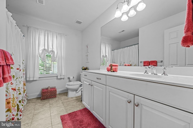 1165 Fulling Mill Ln, Haddon Heights, NJ 08035 - full bath with vanity, tile patterned floors, and a chandelier