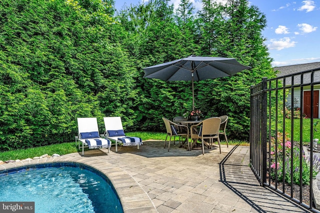 1165 Fulling Mill Ln, Haddon Heights, NJ 08035 - view of patio with an outdoor pool